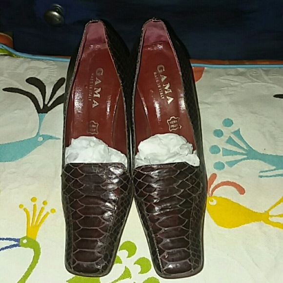 size 37 Vera Pelle Gama Made in Italy heels - Picture 2 of 6